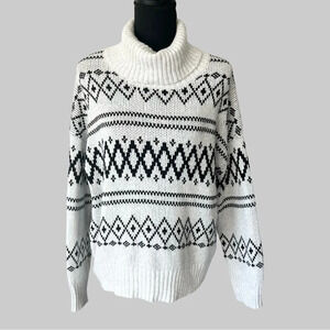 JOlE Turtle Neck Fair Isle  Sweater